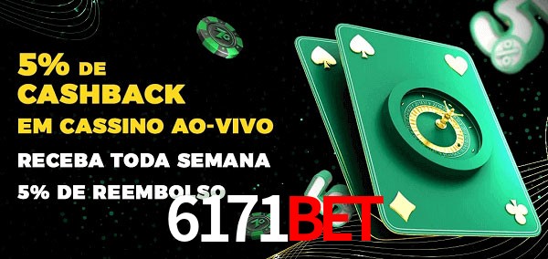 Promoções do cassino ao Vivo 6171bet